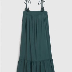 Apronneck Tassle Tie Maxi Dress